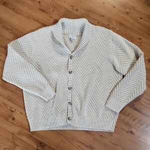 Men's Button Up Collared Sweater